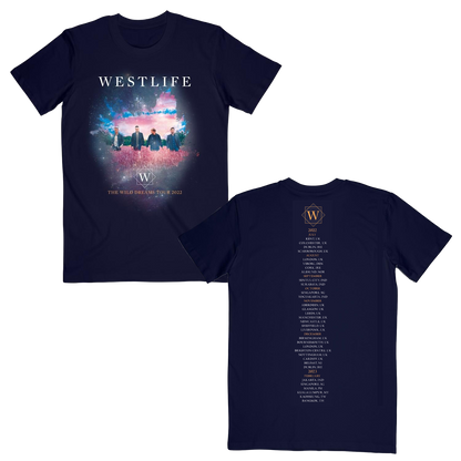 Wild Dreams Tour Photo Dates Navy Tee